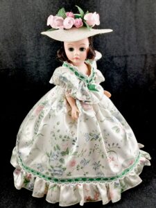 Madame Alexander Doll in green floral dress