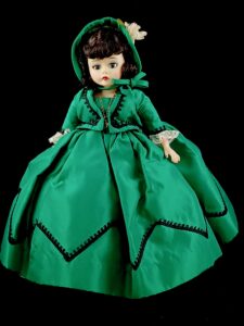 Madame Alexander doll Scarlett in a green dress