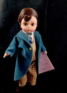 Madame Alexander doll Laurie in blue and tan suit