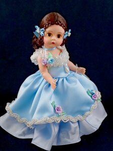 Madame Alexander doll Meg in blue dress