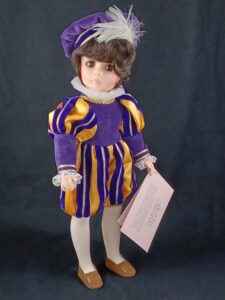 MAaame Alexander doll Prince Charming in purple and gold suit