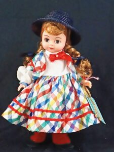 Gigi doll in multicolored dress